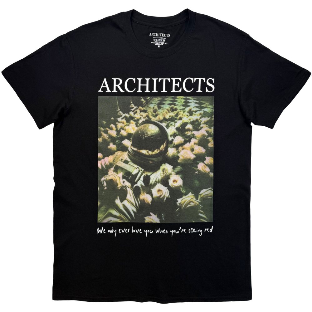 Architects - Astronaut Roses Mens Tshirt - Black